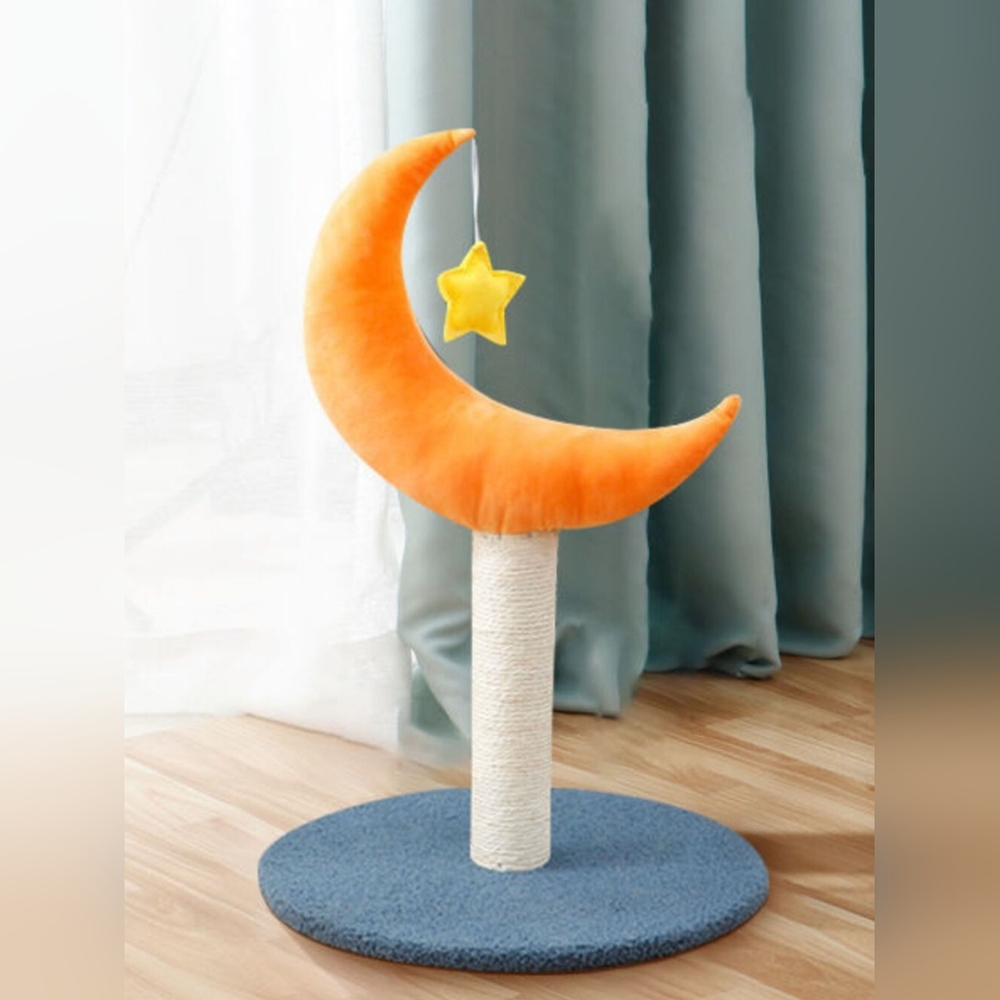 Orange Crescent Moon Cat Scratcher